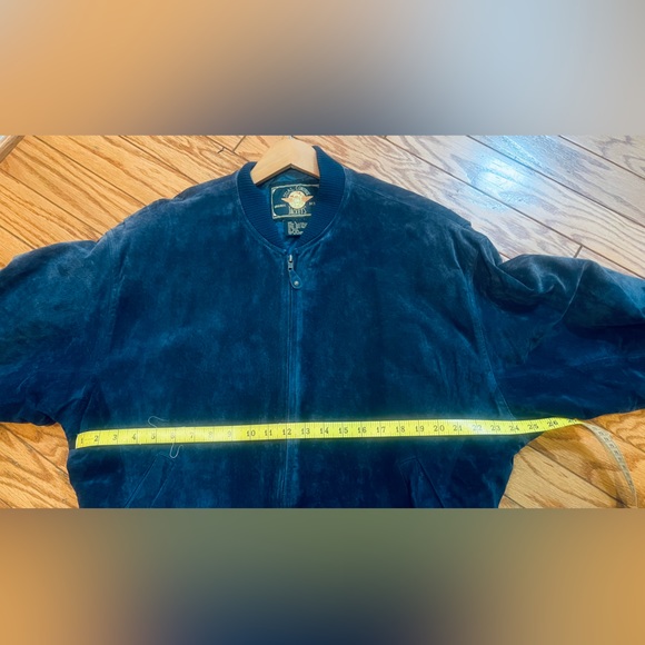 COPY - Vintage Dual Control 100% Suede Leather Bomber Jacket Size Large - Picture 6 of 13